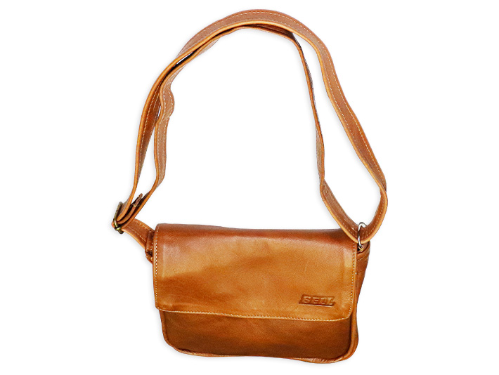 Leather Tan Bag - Image 2